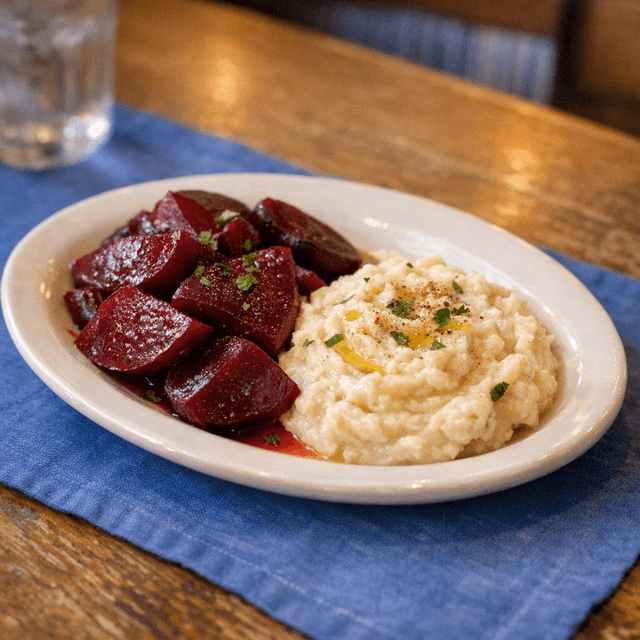 Boiled Beets With Skordalia
